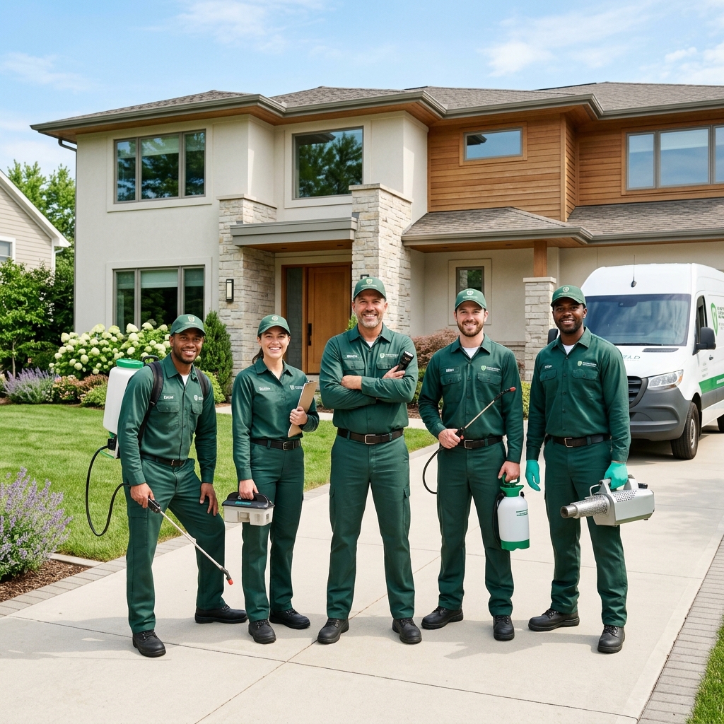 M Care Pest Control professional team ready for service